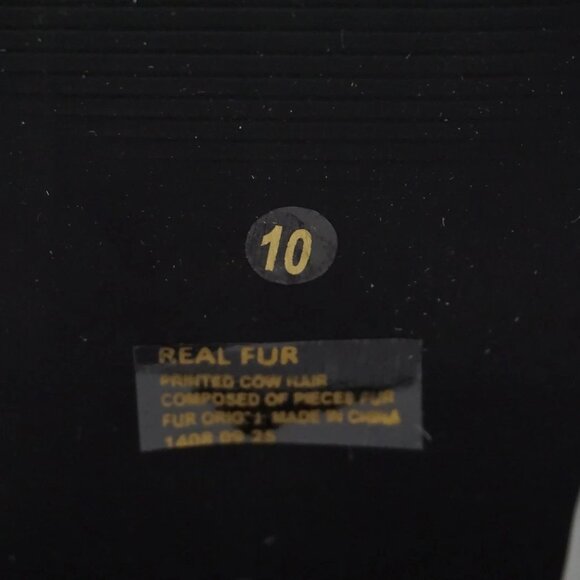 Steve Madden Riggs Womens Boots Cow Print Leather Real Fur - Picture 5 of 12